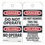 3" High Danger Unrippable Vinyl Accident Prevention Tag, RPT90ST