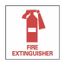 4" x 4" Pressure-Sensitive Vinyl Fire Extinguisher Sign (5-Pack), S21AP