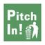 4" x 4" Pitch in! Vinyl Restroom & Janitorial Label, S47AP