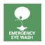 4" x 4" Emergency Eye Wash Vinyl First Aid Label, S50AP