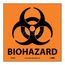 4" x 4" Biohazard Vinyl Hazardous Material Label, S52AP