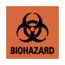 3" High Biohazard Paper Sign, S52RL