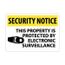 14" x 20" Notice This Property Is Protected by Electronic Surveillance Aluminum Security, SN18AC