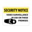 14" x 20" Notice Video Surveillance in Use on These Premises Plastic Security Sign, SN20RC