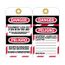 3" High Danger Unrippable Vinyl Lockout Tag, SPLOTAG12