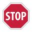 0.05" Thick Stop Wall-Mount Safety Sign, SS3R