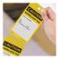 6-1/4" High Caution Synthetic Paper Accident Prevention Tag, TAR136