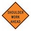 30" High Shoulder Work Ahead Aluminum Road Construction Sign, TM186K