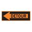 30" High Left Detour Inside Aluminum Traffic Control Sign, TM194K