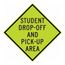 30" High Student Pick Up Area Aluminum Warning & Safety Reminder Sign, TM199DG