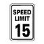 18" x 12" x 0.063" Speed Limit 15 Sign, TM19H