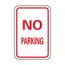 18" High No Parking Aluminum Tow Away Sign, TM1J