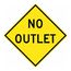 30" High No Outlet Aluminum Traffic Control Sign, TM269K