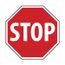 0.05" Dia. Stop Post-Mount Traffic Sign, TM34R