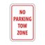 18" High No Parking Tow Zone Aluminum Tow Away Sign, TM38G