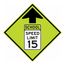 30" High School Speed Limit 15 Aluminum Warning & Safety Reminder Sign, TM606DG