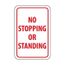 18" High No Stopping or Standing Aluminum Parking Lot Sign, TM67G