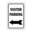 18" High Visitor Parking Aluminum Parking Lot Sign, TM9J