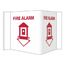 8" x 14-1/2" Fire Alarm Acrylic Fire Sign, VS13W