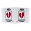 8" High AED Automated External Defibrillator Plastic First Aid Sign, VS27W
