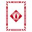 Fire Extinguisher Keep Clear Accident Prevention Adhesive Backed Floor Sign, WFK07