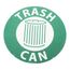Trash Can Vinyl Janitorial & Housekeeping & Restroom Adhesive Floor Sign, WFS37
