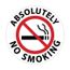 17" Dia. Absolutely No Smoking Vinyl Security & Admittance Adhesive Backed Floor Sign, WFS4