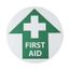 17" Dia. First Aid Vinyl First Aid Adhesive Backed Floor Sign, WFS6