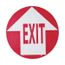 17" Dia. Exit Vinyl Entrance & Directional & Exit Adhesive Backed Floor Sign, WFS9