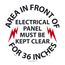 Area in Front of Electrical Panel Must Be Kept Clear for 36 Inches Floor Sign, WFSM27