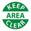 Keep Area Clear Accident Prevention Adhesive Backed Floor Sign, WFSM38