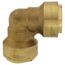 7/8" OD ACP Brass Push-Fit 90-Degree Elbow