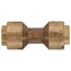 1/4" OD ACP Brass Push-Fit Coupling, Staked Stop