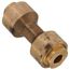 1/4" OD ACP Brass Push-Fit Coupling, Staked Stop