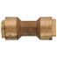 3/8" OD ACP Brass Push-Fit Coupling, Staked Stop