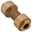 3/8" OD ACP Brass Push-Fit Coupling, Staked Stop