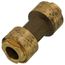 1/2" OD ACP Brass Push-Fit Coupling, Staked Stop