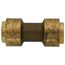 1/2" OD ACP Brass Push-Fit Coupling, Staked Stop