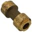 1/2" OD ACP Brass Push-Fit Coupling, Staked Stop