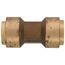 5/8" OD ACP Brass Push-Fit Coupling, Staked Stop