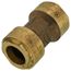 7/8" OD ACP Brass Push-Fit Coupling, Staked Stop
