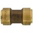 7/8" OD ACP Brass Push-Fit Coupling, Staked Stop