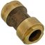 7/8" OD ACP Brass Push-Fit Coupling, Staked Stop