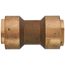 3/4" OD ACP Brass Push-Fit Coupling, Staked Stop
