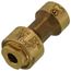 1/4" OD ACP Brass Push-Fit SAE Flare Adapter