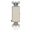 Decora Plus Single Pole Rocker Switch, Momentary Contact,  15 A, 125V Back and Side Wire, Self-Grounding, Light Almond