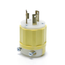 Locking Plug, 30A, 250V Industrial Grade (Yellow & White)