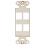 Quickport, Decora Insert, 4-port (Light Almond)