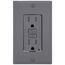 15A, Self Test, Tamper-Resistant AFCI Duplex Receptacle w/ LED Indicator Light & Wallplate (120V) - Gray