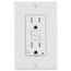 15A, Self Test, Tamper-Resistant AFCI Duplex Receptacle w/ LED Indicator Light & Wallplate (120V) - White